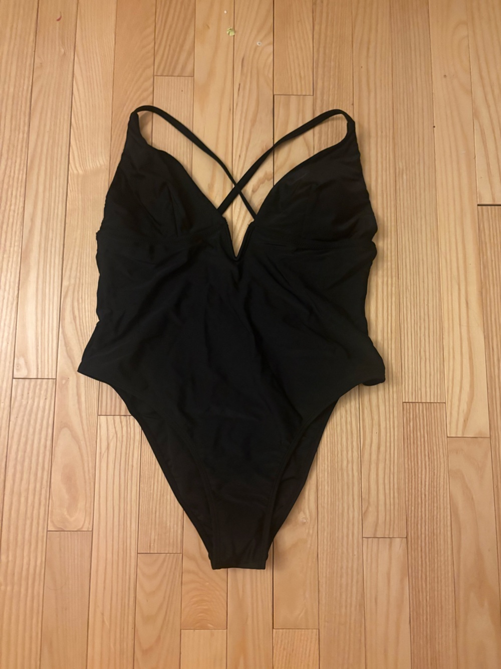 Cupshe Black Crisscross One-Piece Swimsuit